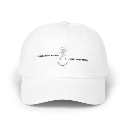 Smiley Embroidered Cap | I smile like it's all good...That's MaFKN acting | Aesthetic Hat |