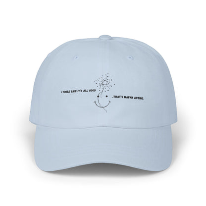 Smiley Embroidered Cap | I smile like it's all good...That's MaFKN acting | Aesthetic Hat |