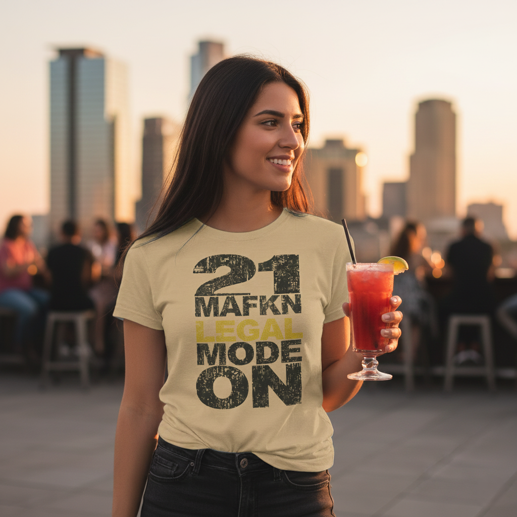 21 MaFKN Legal Mode On | 21st Birthday Shirt | Birthday Gift | Birthday Party | Birthday Tshirt Tee