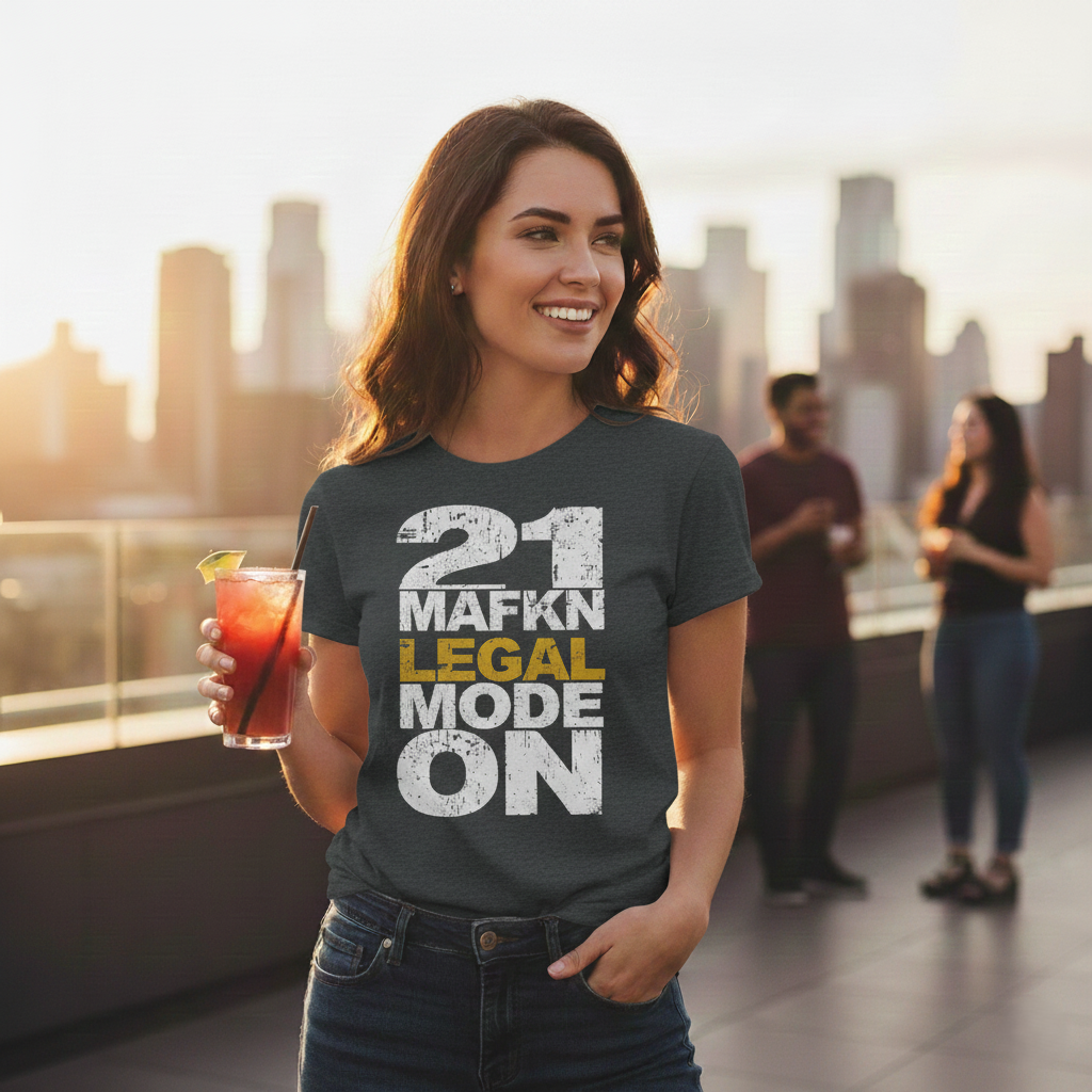 21 MaFKN Legal Mode On | 21st Birthday Shirt | Birthday Gift | Birthday Party | Birthday Tshirt Tee