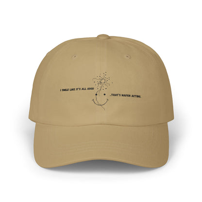 Smiley Embroidered Cap | I smile like it's all good...That's MaFKN acting | Aesthetic Hat |